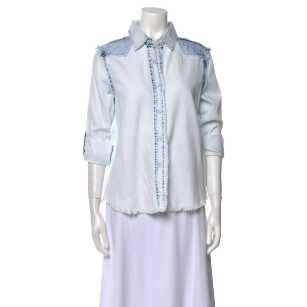 Generation Love Button-Up Top in Blue